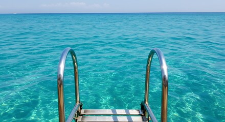 Obraz premium Turquoise water steps