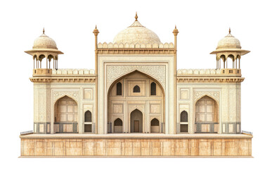 Fototapeta premium PNG Agra Fort architecture arches dome.