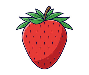 Fototapeta premium strawberry on white background