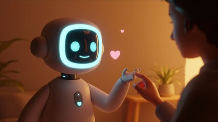 Robot and Human Interaction in Warm Light