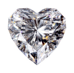 Fototapeta premium PNG Heart-shaped diamond brilliance captured.