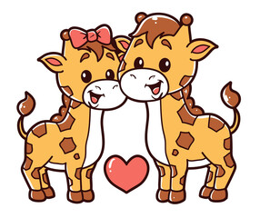 Giraffe with heart