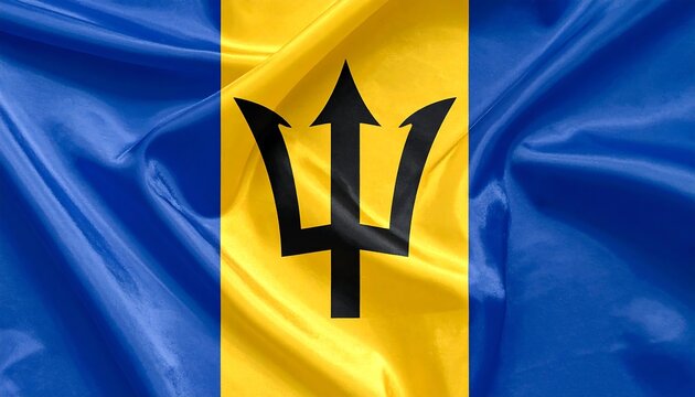 flag of Barbados - Powered by Adobe