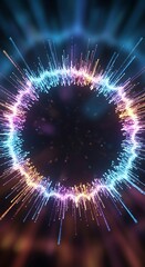 Radiant Ring - A Burst of Colorful Light and Energy.