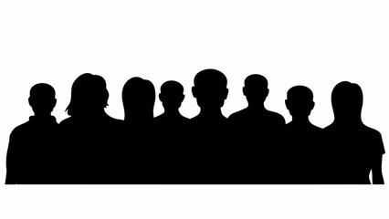 Diverse group of people silhouetted together symbolizing community connection and unity.
