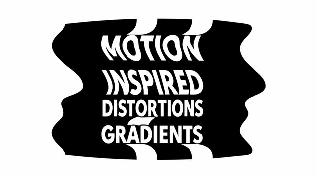 Dynamic motion inspired distortions and gradients create captivating visual effects for modern design projects