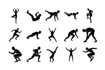 silhouettes of people dancing