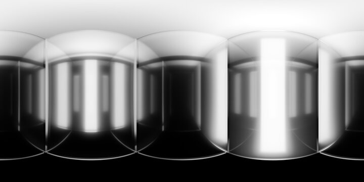 Futuristic white HDRI light setup with vertical reflections. Ideal for tech-inspired 3D product visuals, abstract compositions, and clean CGI environments.