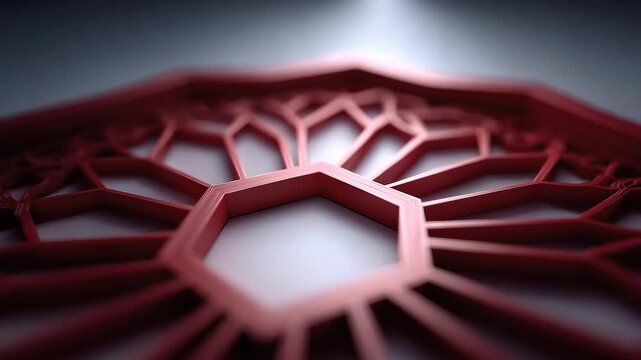 A Visual Feast of Red Geometric Art