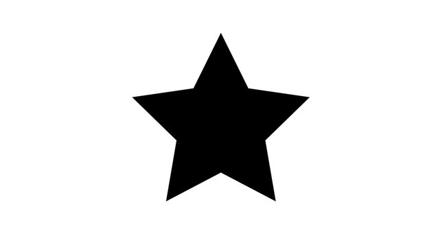 Simple white Star icon animation on a white background.
