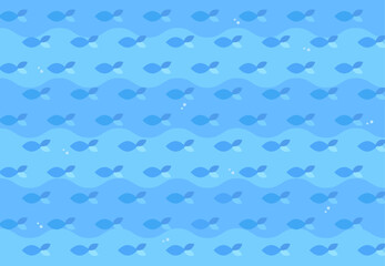 海の中を泳ぐ魚の群れの壁紙