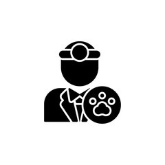 Veterinarian Icon Symbolizing Animal Care and Medical Professionalism with a Paw Print on a Transparent Background