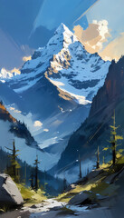 swiss alps landscape