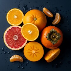 Citrus Fruit Medley - A Vibrant Display of Freshness and Flavor.