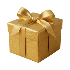 PNG Elegant gold gift box ribbon