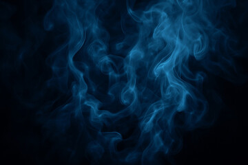 Obraz premium blue smokes on the black background