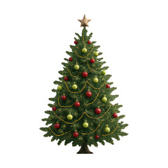 PNG Festive Christmas tree decoration