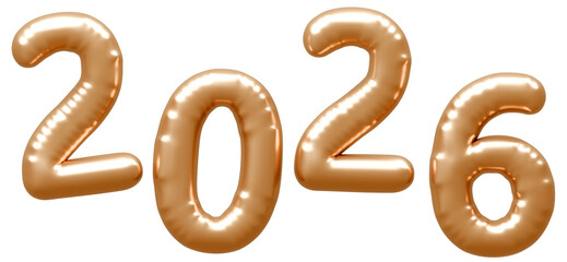 3D画像_風船_2026_ゴールド