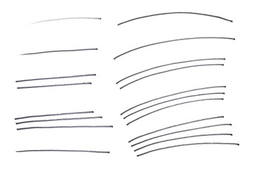 Abstract Hand Drawn Lines and Curves Pattern on White Background