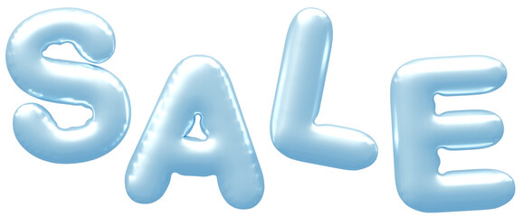 3D画像_風船_SALE_水色