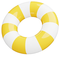 3D_浮き輪_黄色 © 四ッ谷