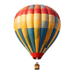 Obraz premium Colorful hot air balloon isolated on transparent background