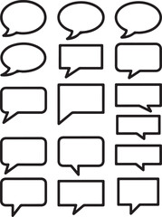 Modern speech bubbles for communication and ideas