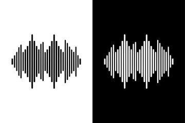 Sound wave pattern collection — minimal monochrome design.