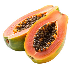 Papaya isolated on transparent background