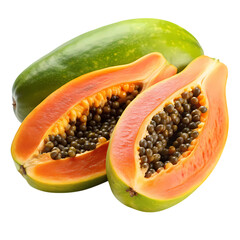 Papaya isolated on transparent background