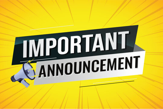 important announcement word concept vector illustration lines modern futuristic 3d style for landing page template ui web mobile app poster banner flyer background gift card coupon label wallpaper
