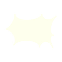 Soft yellow spiky speech bubble for comic and cheerful design / コミックや明るいデザインに使える淡い黄色のギザギザ吹き出し素材