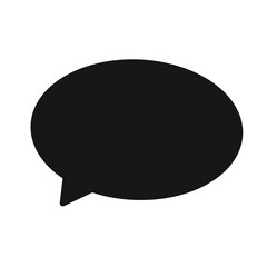 Black solid speech bubble for message and conversation design / メッセージや会話デザインに使える黒塗り吹き出し素材