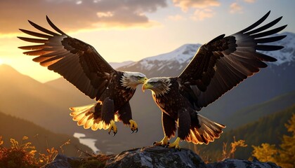 Majestic Image Captures Two Bald