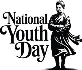 Swami Vivekananda Youth Day Vector Design .