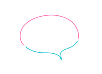 カラフルな丸い吹き出しのイラスト素材