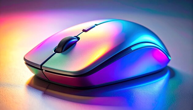 computer mouse on blue background