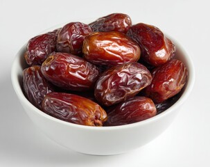 Dried dates in a white bowl (3)