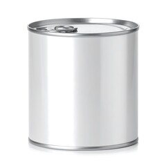 Blank food can on white background