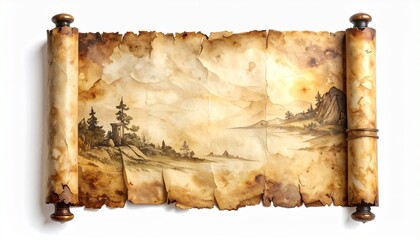 old paper with a rope