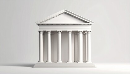 classical column isolated on white