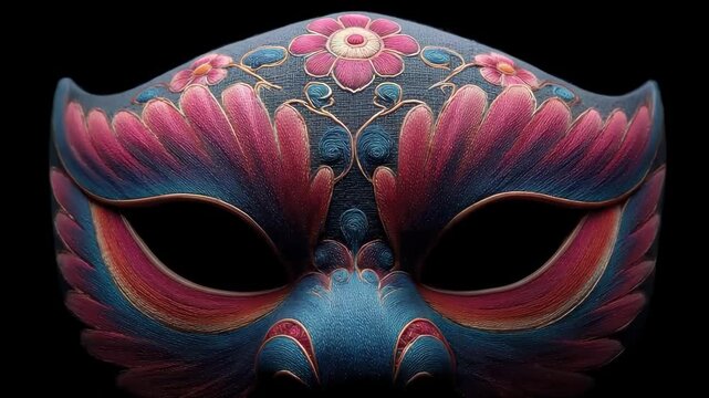 Exquisite Embroidered Mask Details Texture Art Presentation