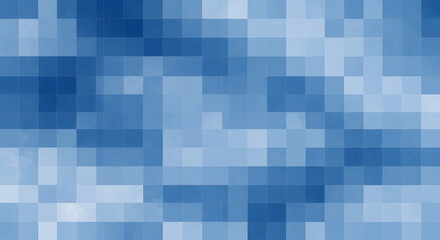 Blue Pixel Mosaic Abstract Background
