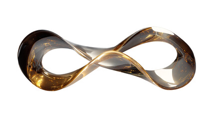 A captivating infinity symbol shining with golden light representing endless possibilities against