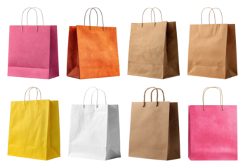 Colorful eco-friendly paper bags