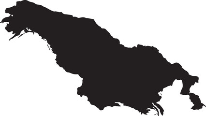 Fototapeta premium Silhouette of a specific landmass shape representing a geographical territory for digital use vector