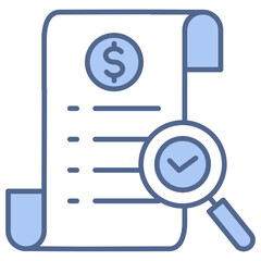 Financial Audit Blue Icon