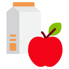 Apple Juice Carton and Apple