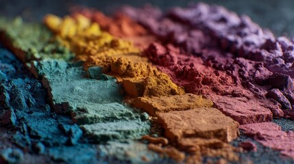 Colorful powder pigments spectrum