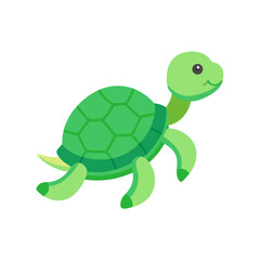 Turtle Crawling Flat Icon